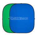 Фон GreenBean Twist 180 х 210 см, хромакей, складной, синий / зеленый