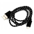 Кабель Smartbuy iK-512n USB - Lightning, 1.2 м, нейлон, черный