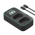Зарядное устройство Kingma BM058Q-FZ100, для 2х Sony NP-FZ100, дисплей, USB Type-C