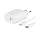 Сетевое зарядное устройство TFN WC13, USB Type-C, 20Вт, с кабелем Lightning, белый