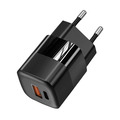 Зарядное устройство TFN Nano, GaN, USB-A + USB-C, 33 Вт, черное