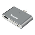 Карт-ридер Kingma BMU008, 3 в 1: SD + microSD + USB-A