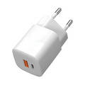 Зарядное устройство TFN Nano, GaN, USB-A + USB-C, 33 Вт, белое