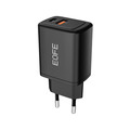 Зарядное устройство EOFE E203, USB-A + USB-C, 20 Вт, 3A, черное