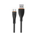 Кабель EOFE AC21 USB-A / USB-C, 2.4А, ПВХ, 1 метр, черный