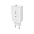 Зарядное устройство EOFE E601, 65 Вт, USB-A + USB-C, белое