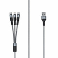 Кабель TFN 3 в 1: Lightning, TYPE-C, MicroUSB, 1 м, графит уцененный