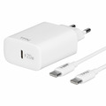 Зарядное устройство TFN USB Type-C 20 Вт, с кабелем USB Type-C, белое уцененный