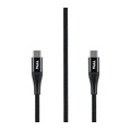 Кабель TFN Nexus, USB-C / USB-C, нейлон, 3A, 1,2 м, черный