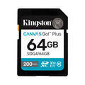 Карта памяти Kingston SDXC 64GB Canvas Go! Plus G4 UHS-I U3 V30 200Mb/s