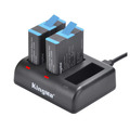 Зарядное устройство Kingma BM060 + 2 аккумулятора для GoPro HERO 9 - 12